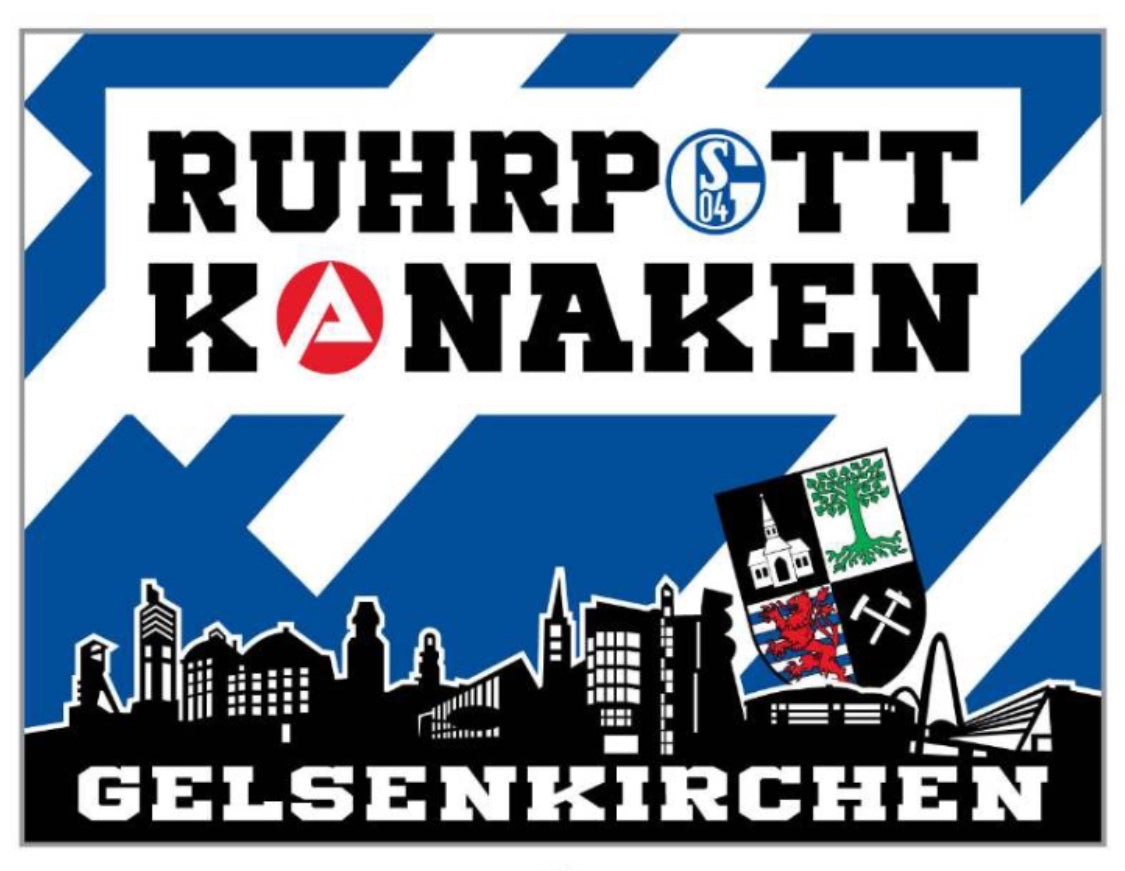 U24 Schalke 04 Flagge 90x150cm - Traditionsfahne Gelsenkirchen 1904