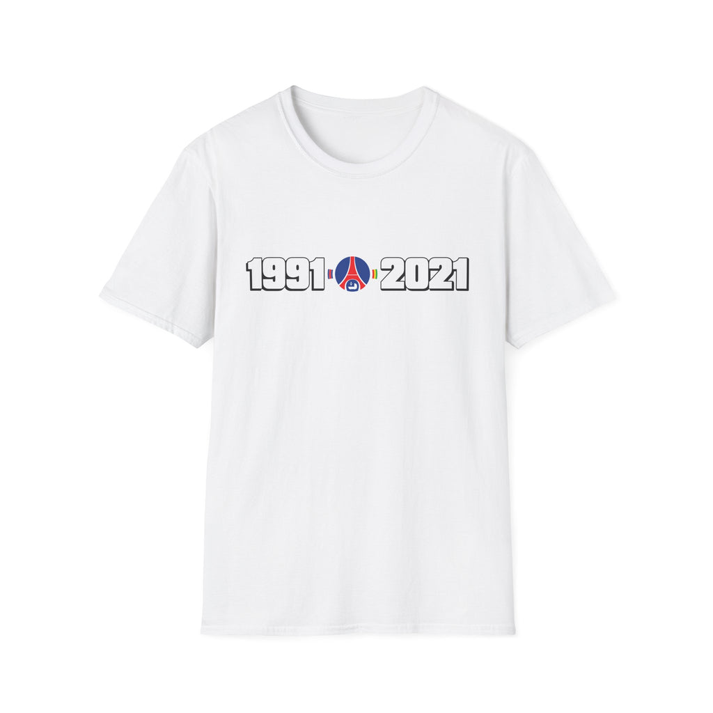Psg - t-shirt - 55 - S - XXL size - VIRAGE AUTEUIL 1991-2021 30 ans - white