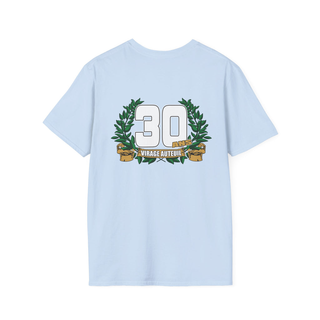 Psg - t-shirt - 54 - S - XXL size - VIRAGE AUTEUIL 1991-2021 30 ans - light blue