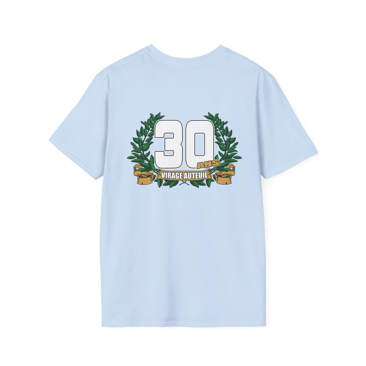 Psg - t-shirt - 54 - S - XXL size - VIRAGE AUTEUIL 1991-2021 30 ans - light blue