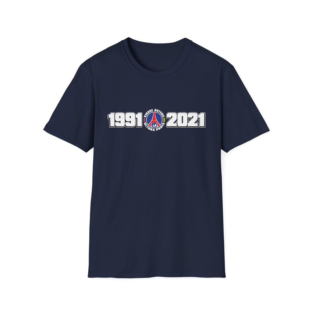 Psg - t-shirt - 53 - S - XXL size - VIRAGE AUTEUIL 1991-2021 30 ans - dark blue