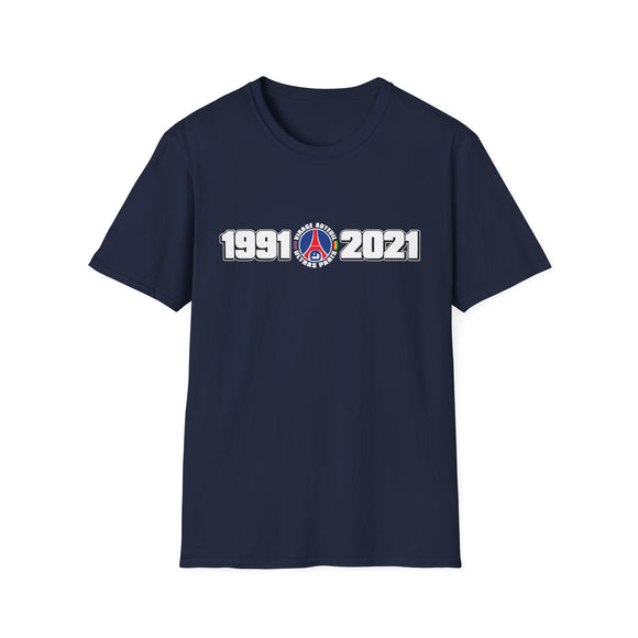 Psg - t-shirt - 53 - S - XXL size - VIRAGE AUTEUIL 1991-2021 30 ans - dark blue