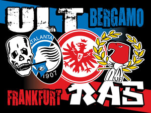 Eintracht Frankfurt - Atalanta Bergamo - flagge 1,5 x 1 m