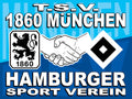 Hamburger SV - TSV 1860 MÜNCHEN - flagge 2 x 1,5 m