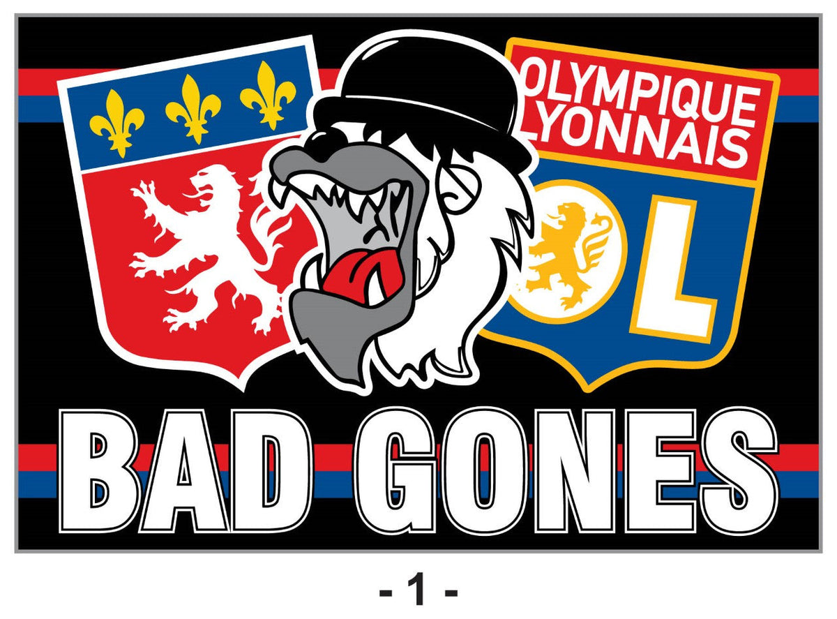Olympique Lyonnais - drapeau - 1,5 x 1 m
