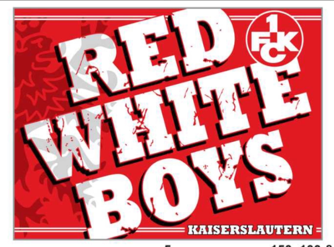 1. FC Kaiserslautern - flagge - 2 x 1,5 m