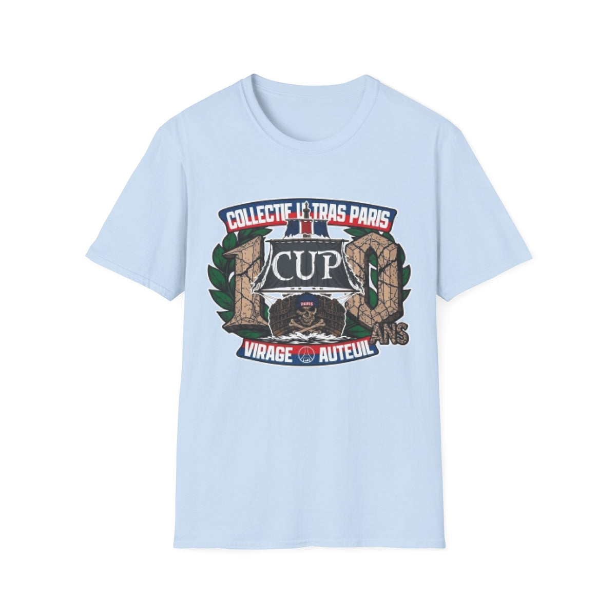 Psg - t-shirt - 103 - S - 3XL - CUP 10 ans light blue