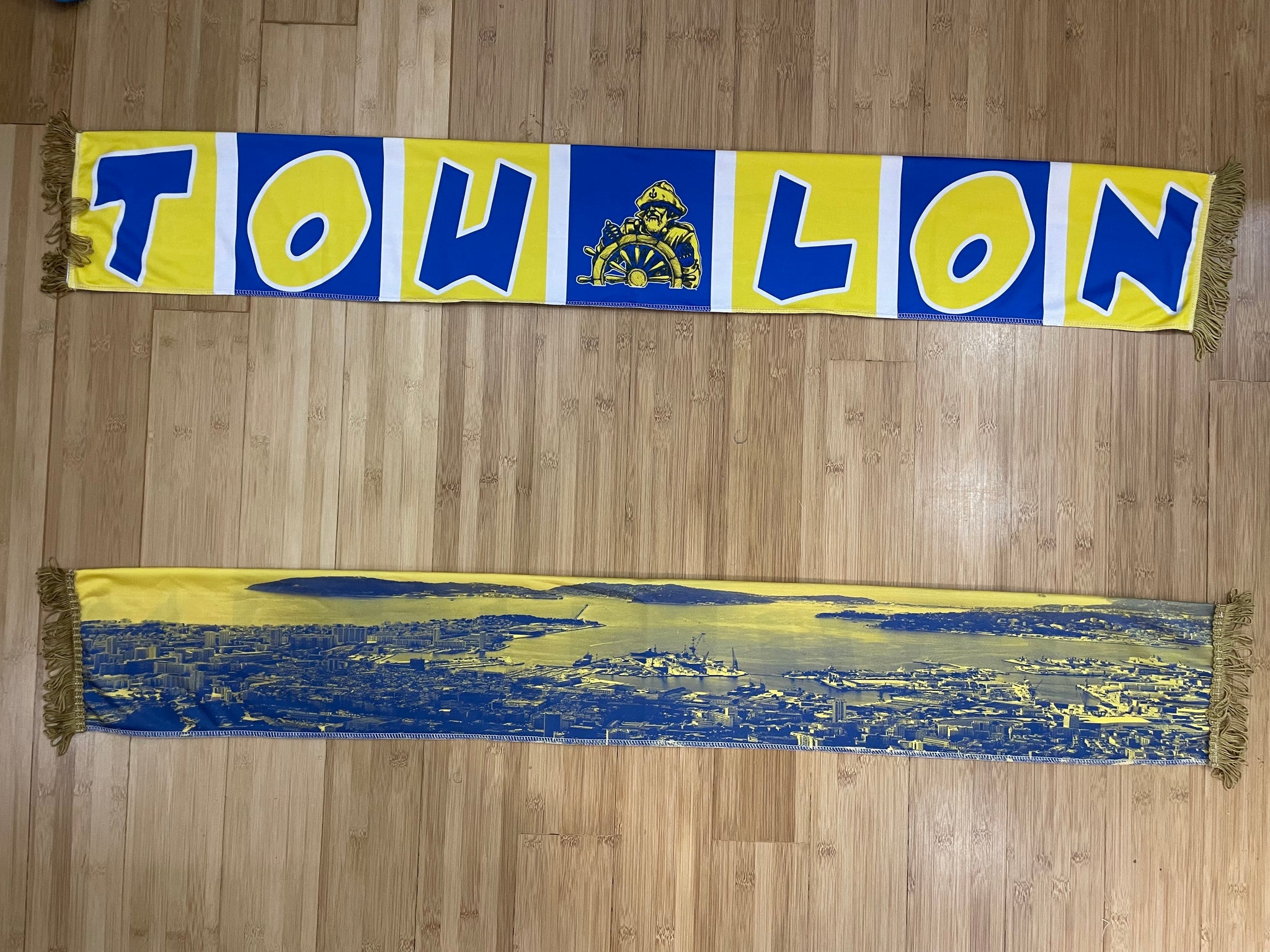 Écharpe Supporter SC Toulon, Ancienne, Toulonnais Des Stades Indignes, Bleue