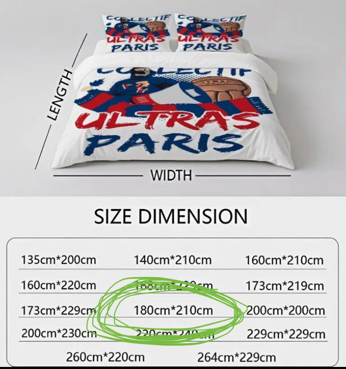 Psg - Duvet Cover Set 180x210