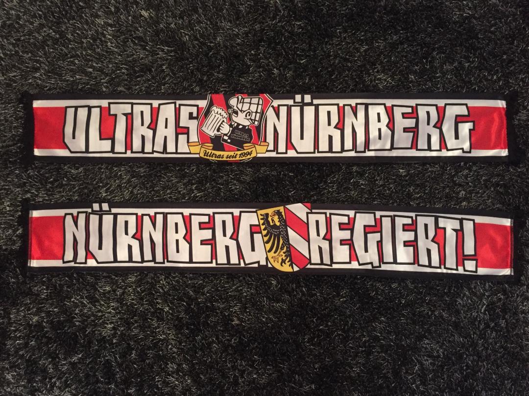 Freundschafts-Schal Nürnberg & Rapid – 140x16 Cm, 100% Polyacryl, Jacquard-Strick