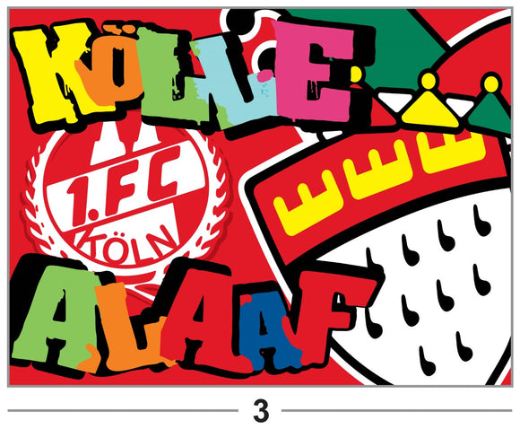 1. FC Köln 3-3 - FLAGGE -1.5 x 1 m