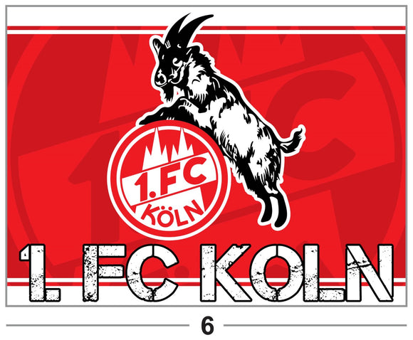 1. FC Köln 6-6 - FLAGGE -1.5 x 1 m