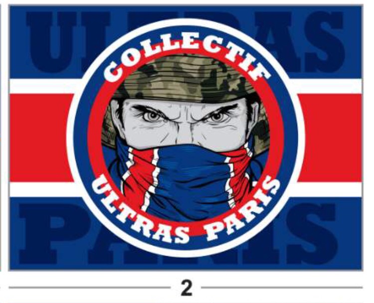 PSG - DRAPEAU - 2 x 1.5 m