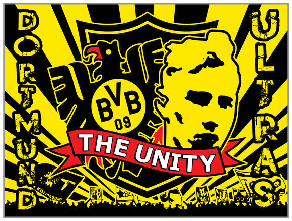 Borussia Dortmund  1-1 - FLAGGE - 1,5 x 1 m