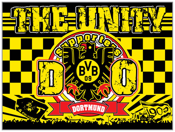Borussia Dortmund 2-2 - FLAGGE - 1,5 x 1 m