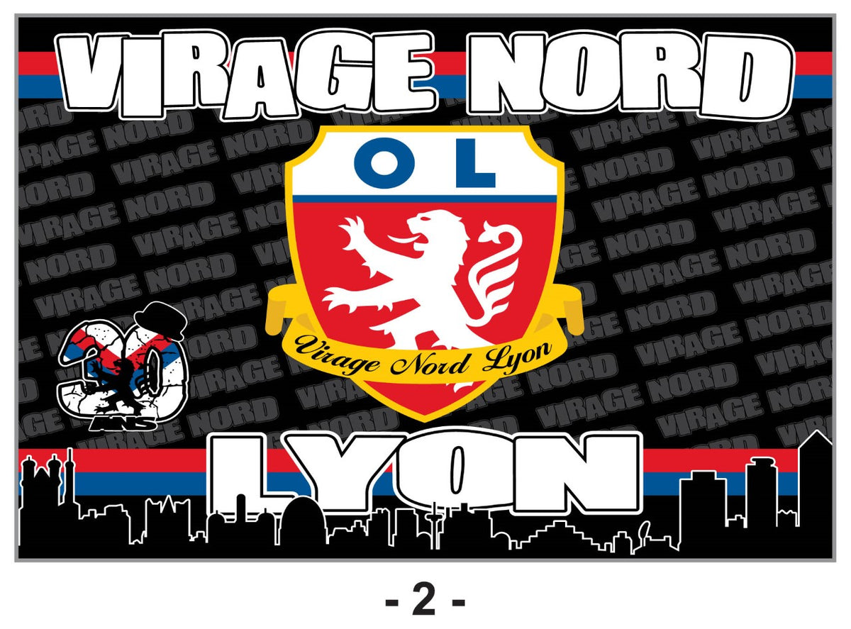 Olympique Lyonnais - DRAPEAU - 2 x 1.5 m