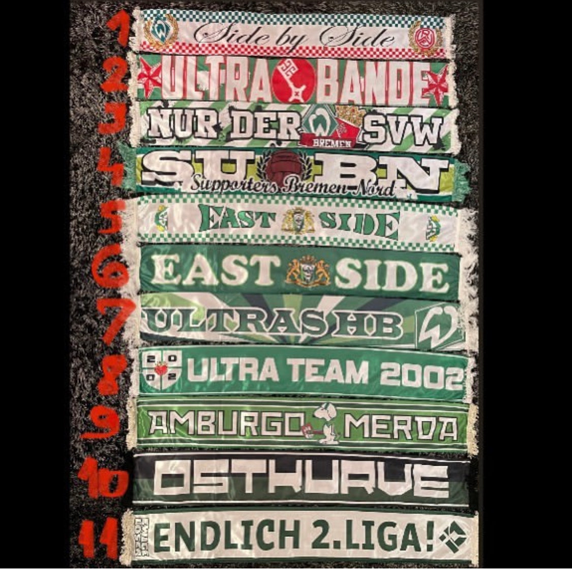 SV Werder Bremen - 11 seidenschals 🤠 – Ultras Schal