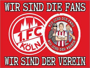 1. FC Köln 9-9 - FLAGGE - 1.5 x 1 m